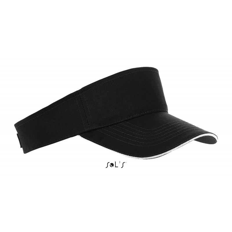 Sol's - Visière unisexe ACE - Noir / Blanc