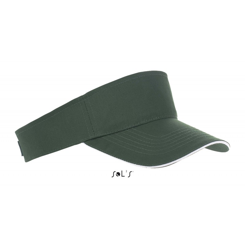 Sol's - Visière unisexe ACE - Vert Forêt / Blanc