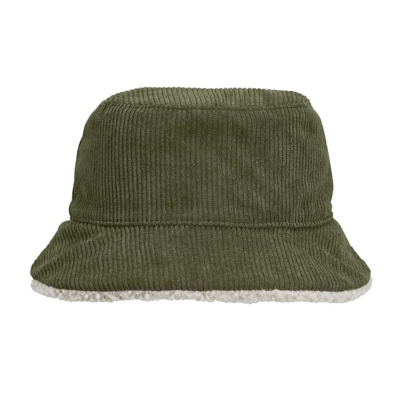 Sol's - Bob réversible sherpa et velours BUCKET 2IN1 - Army/beige Nat