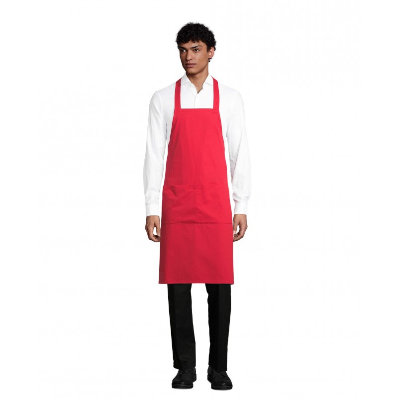 Sol's - Tablier long avec poches GAMMA - Rouge