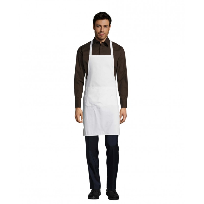 Sol's - Tablier long avec poche GRAMERCY - Blanc