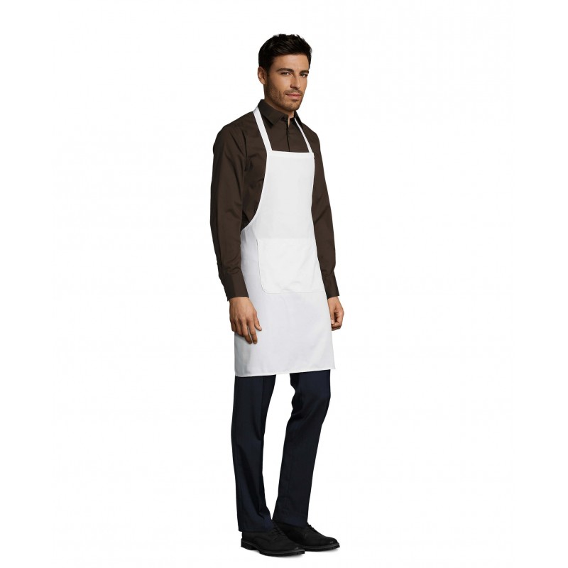 Sol's - Tablier long avec poche GRAMERCY - Blanc