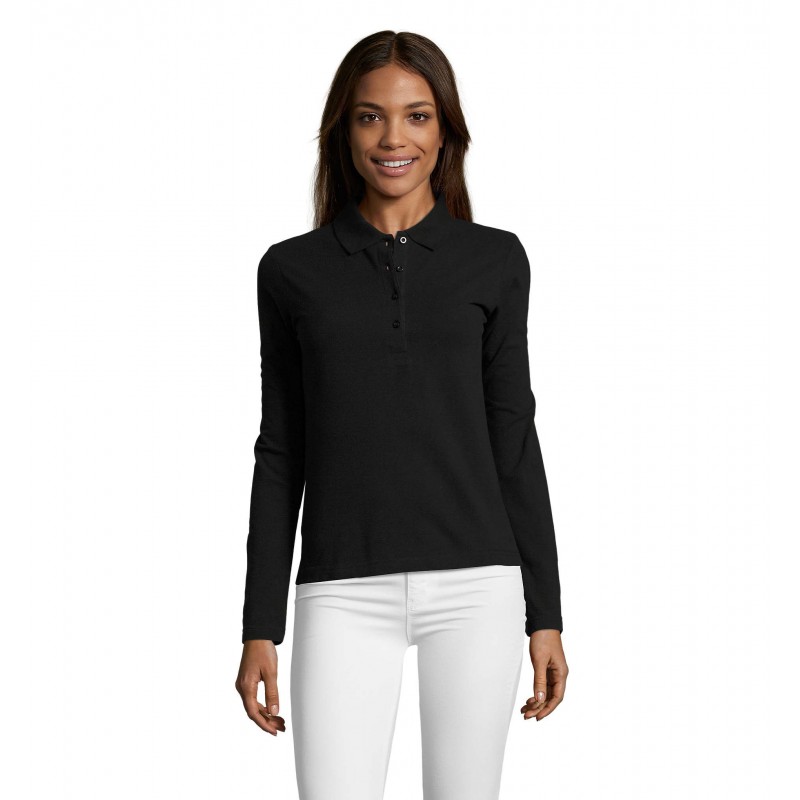 Sol's - Polo femme PODIUM - Noir