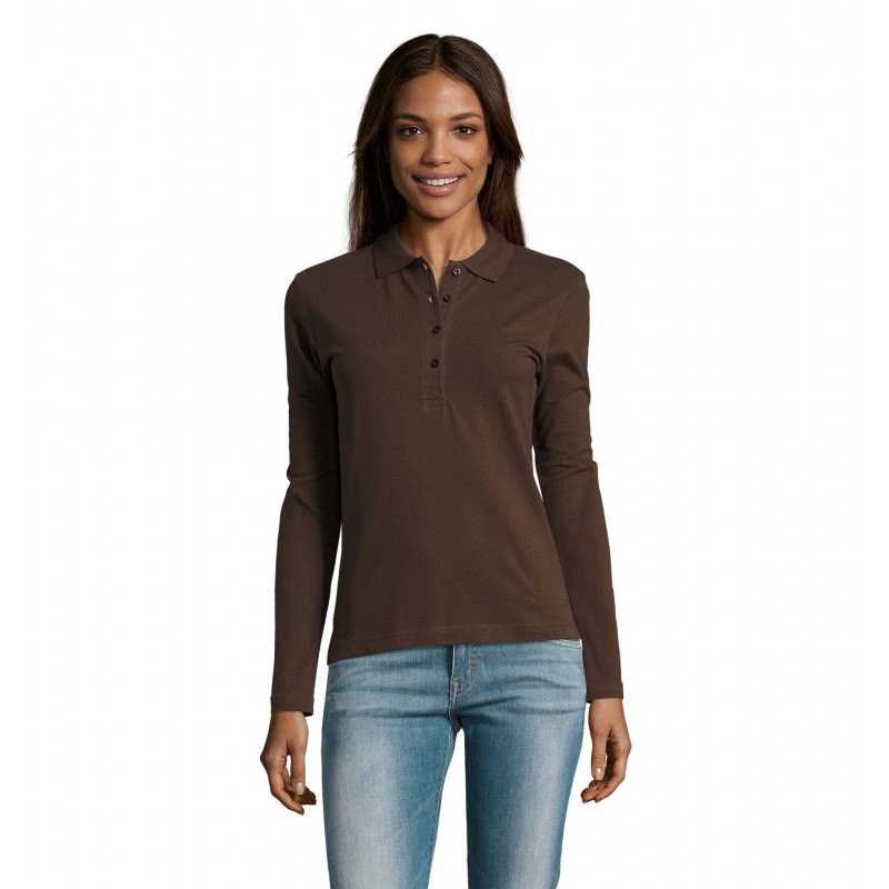 Sol's - Polo femme PODIUM - Chocolat