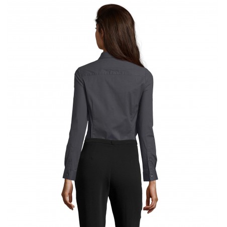 Sol's - Chemise femme stretch manches longues BLAKE WOMEN - Gris Titanium