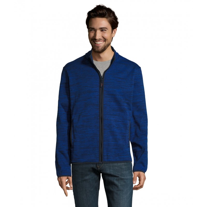 Sol's - Veste polaire tricot unisexe TURBO - Bleu Bugatti / Marine Pro