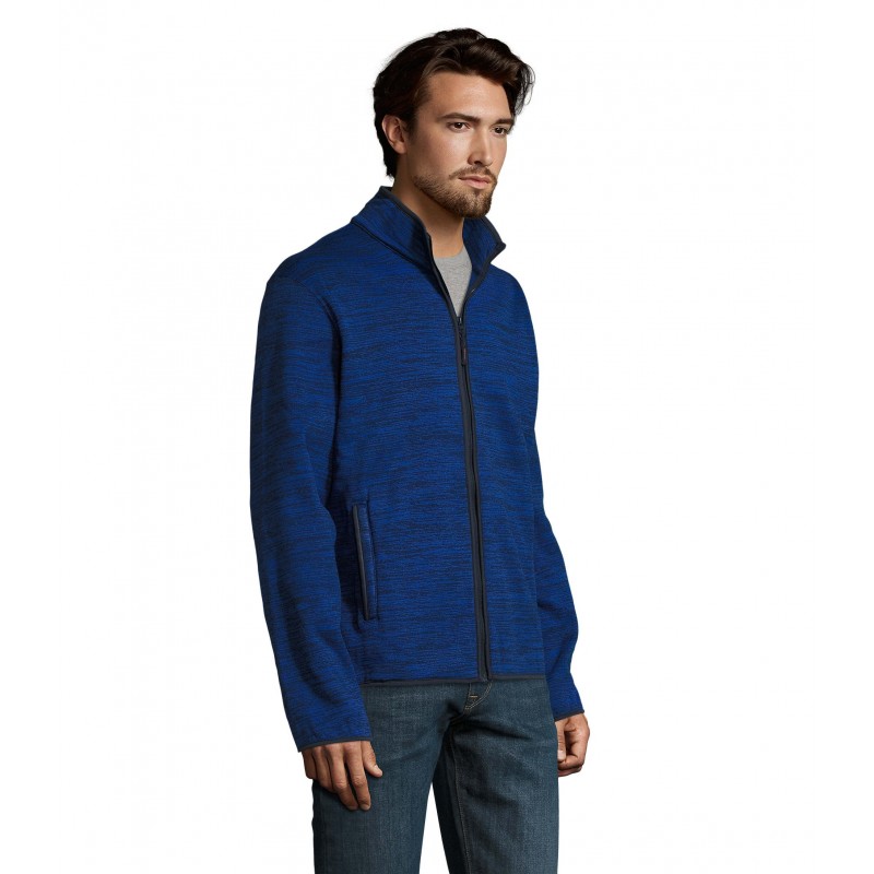 Sol's - Veste polaire tricot unisexe TURBO - Bleu Bugatti / Marine Pro