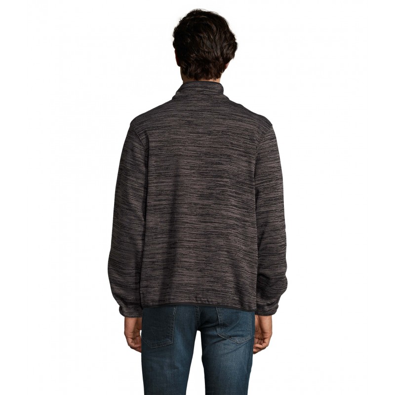 Sol's - Veste polaire tricot unisexe TURBO - Gris Foncé / Noir