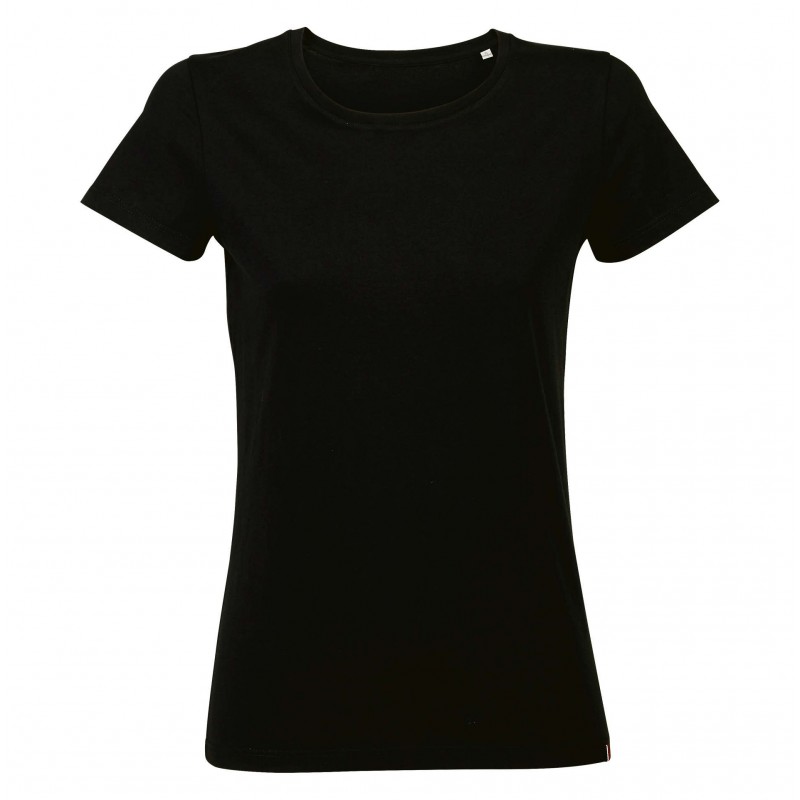 Atelier Textile Français - Tee-shirt femme col rond made in france LOLA - Noir Profond