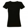 Atelier Textile Français - Tee-shirt femme col rond made in france LOLA - Noir Profond
