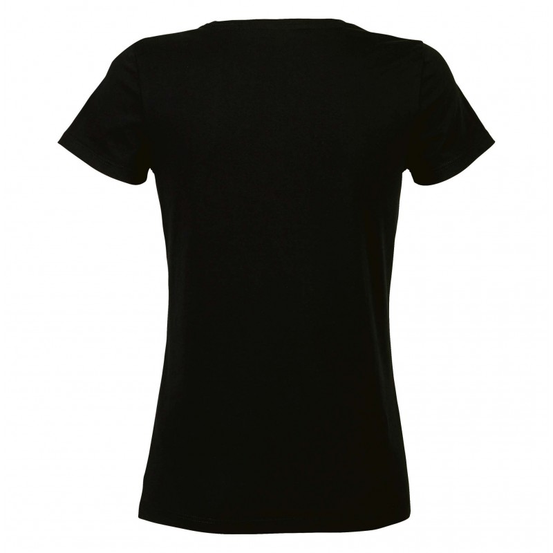 Atelier Textile Français - Tee-shirt femme col rond made in france LOLA - Noir Profond
