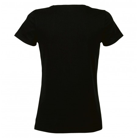Atelier Textile Français - Tee-shirt femme col rond made in france LOLA - Noir Profond