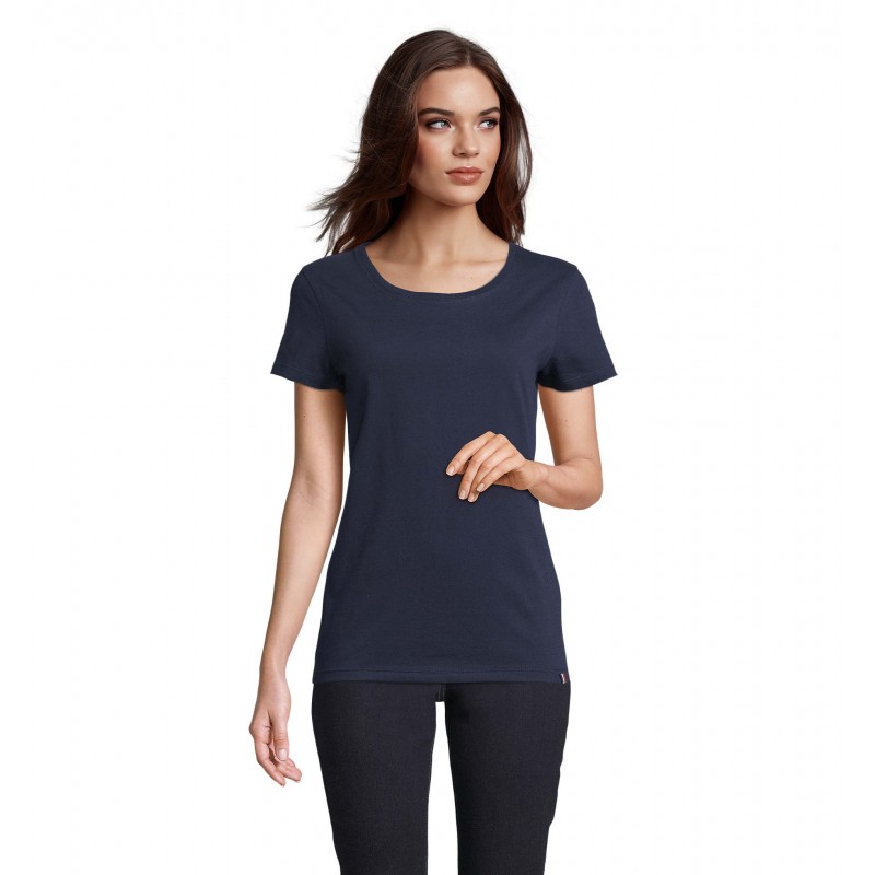 Atelier Textile Français - Tee-shirt femme col rond made in france LOLA - Marine