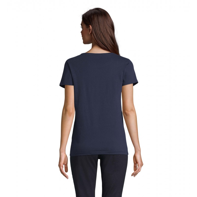 Atelier Textile Français - Tee-shirt femme col rond made in france LOLA - Marine