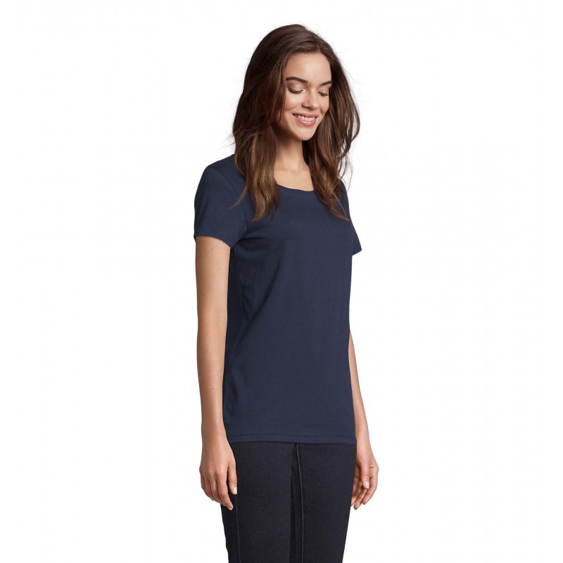 Atelier Textile Français - Tee-shirt femme col rond made in france LOLA - Marine