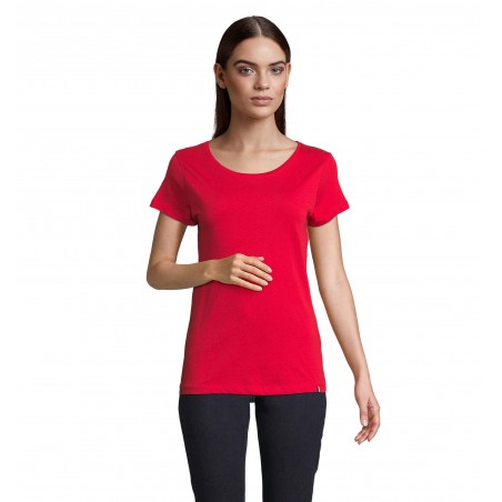 Atelier Textile Français - Tee-shirt femme col rond made in france LOLA - Rouge