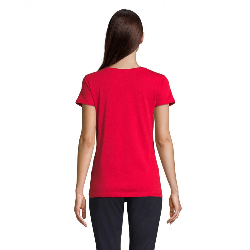 Atelier Textile Français - Tee-shirt femme col rond made in france LOLA - Rouge