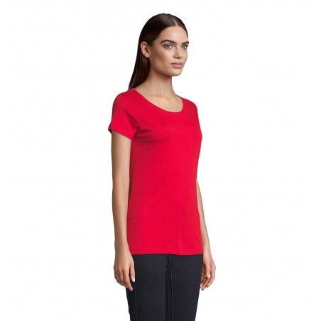 Atelier Textile Français - Tee-shirt femme col rond made in france LOLA - Rouge