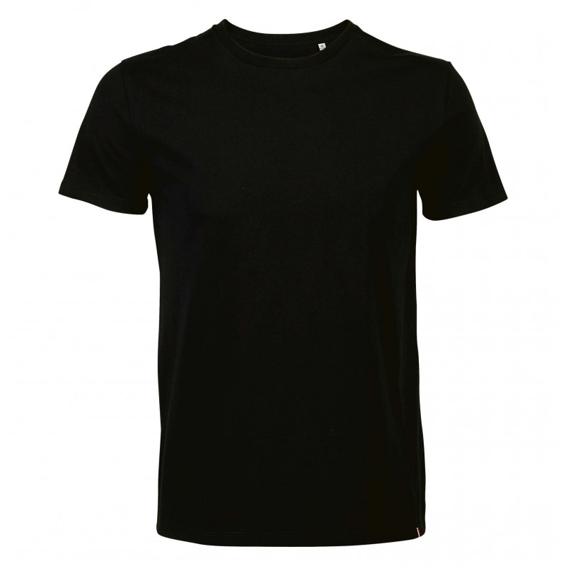Atelier Textile Français - Tee-shirt homme col rond made in france LÉON - Noir Profond