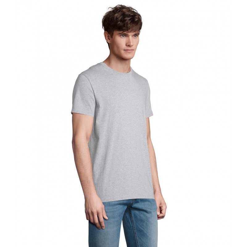 Atelier Textile Français - Tee-shirt homme col rond made in france LÉON - Gris Chiné