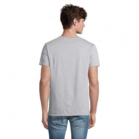 Atelier Textile Français - Tee-shirt homme col rond made in france LÉON - Gris Chiné