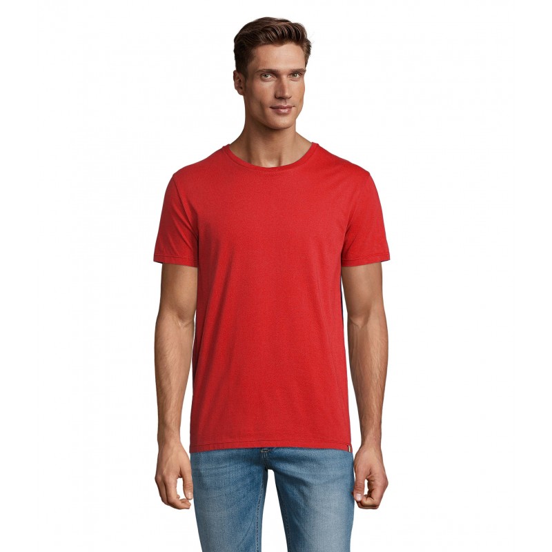 Atelier Textile Français - Tee-shirt homme col rond made in france LÉON - Rouge