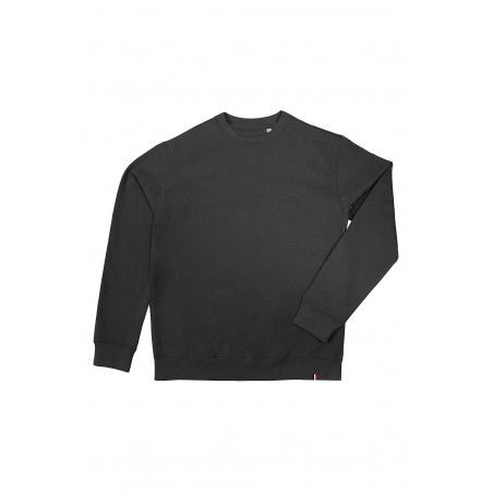 Atelier Textile Français - Sweat-shirt col rond fabriqué en france ALIX - Noir Profond