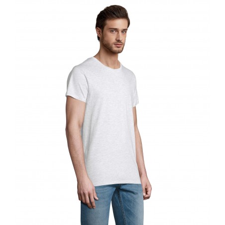 Sol's - Tee-shirt homme jersey col rond ajusté CRUSADER MEN - Blanc Chiné