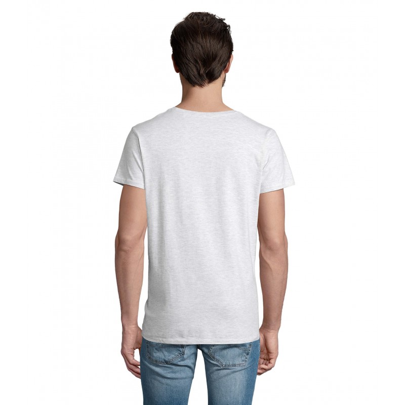 Sol's - Tee-shirt homme jersey col rond ajusté CRUSADER MEN - Blanc Chiné