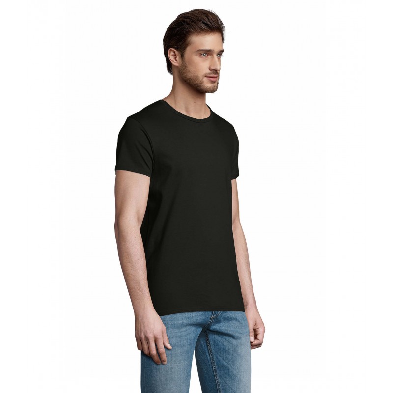 Sol's - Tee-shirt homme jersey col rond ajusté PIONEER MEN - Noir Profond