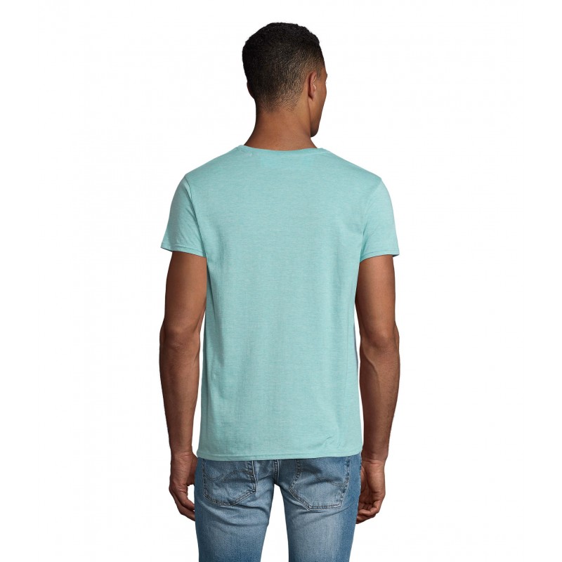 Sol's - Tee-shirt homme jersey col rond ajusté CRUSADER MEN - Vert Clair Chiné