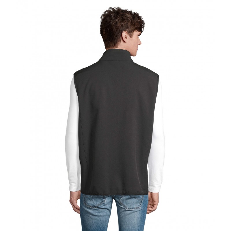 Sol's - Veste homme zippée softshell sans manche FALCON BW MEN - Noir