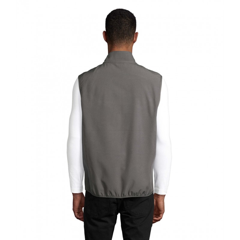 Sol's - Veste homme zippée softshell sans manche FALCON BW MEN - Anthracite