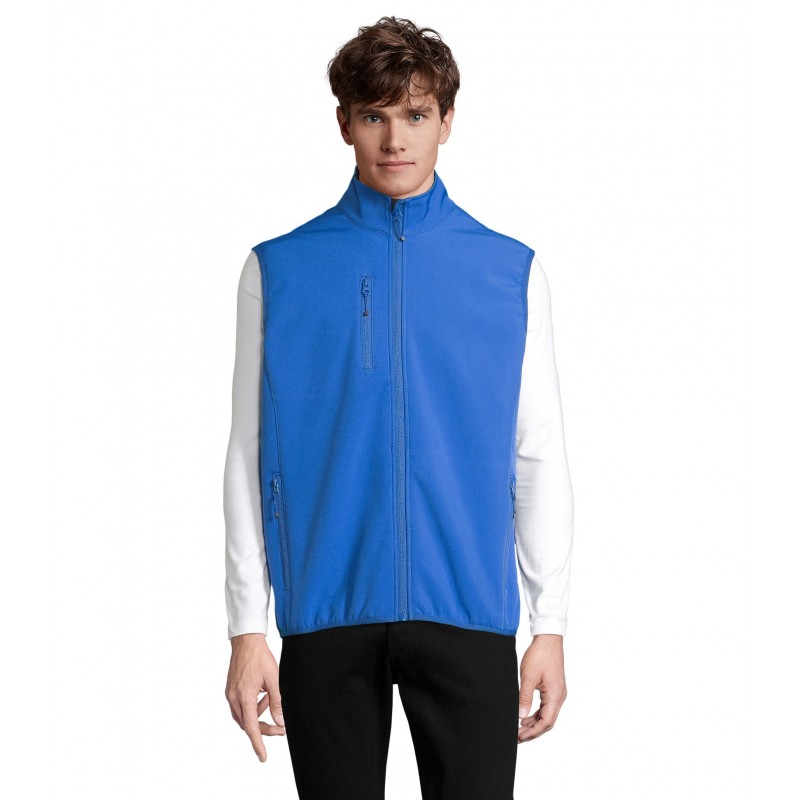 Sol's - Veste homme zippée softshell sans manche FALCON BW MEN - Royal