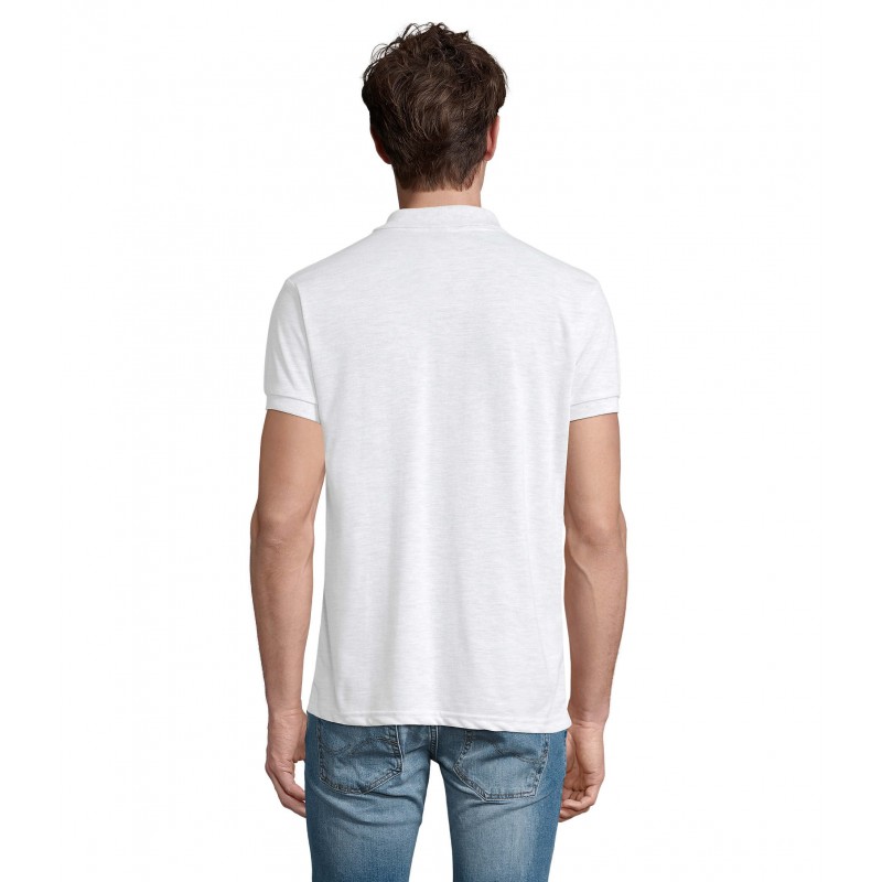 Sol's - Polo homme polycoton PRIME MEN - Blanc Chiné