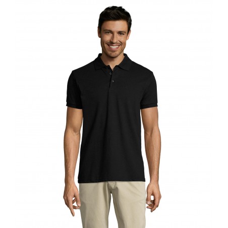 Sol's - Polo homme polycoton PRIME MEN - Noir