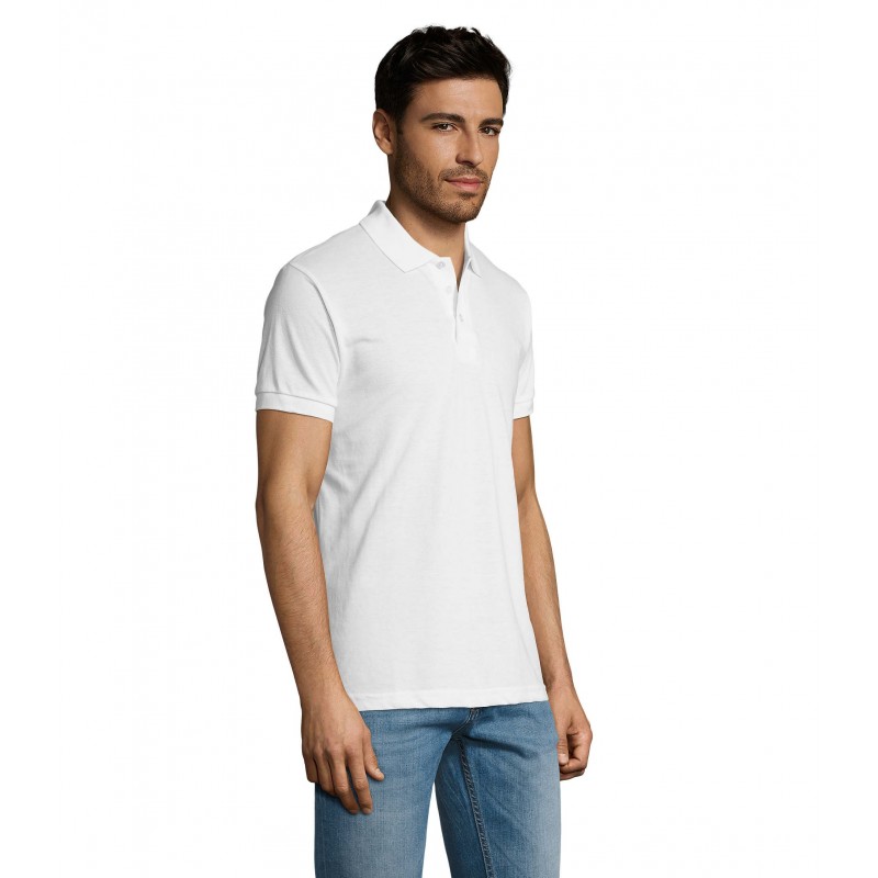 Sol's - Polo homme polycoton PRIME MEN - Blanc