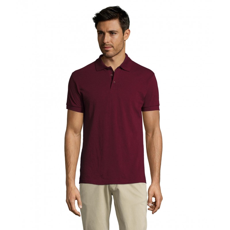 Sol's - Polo homme polycoton PRIME MEN - Bordeaux
