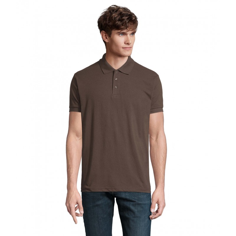 Sol's - Polo homme polycoton PRIME MEN - Chocolat