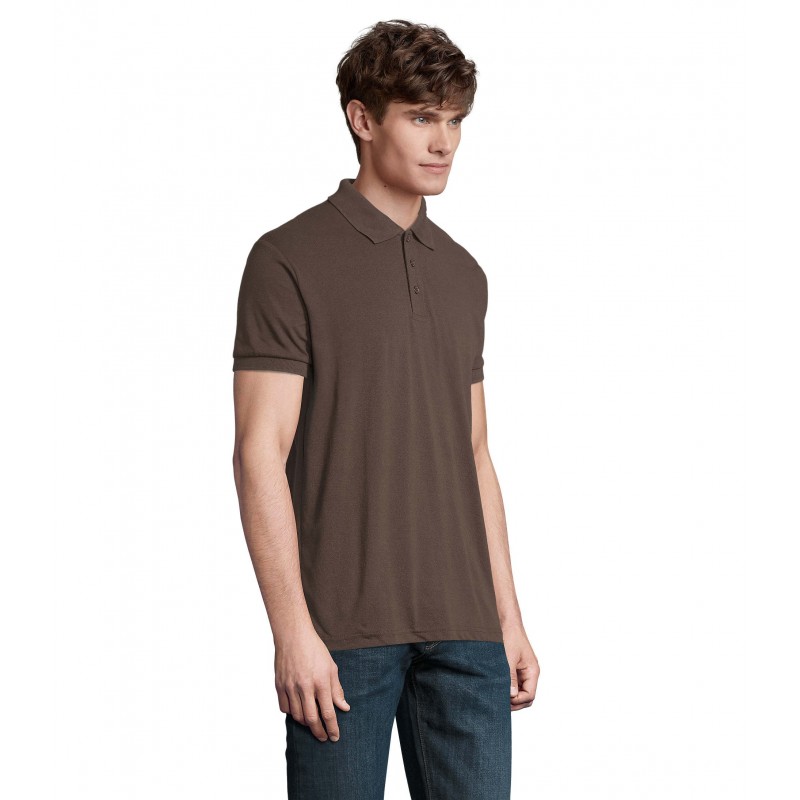 Sol's - Polo homme polycoton PRIME MEN - Chocolat