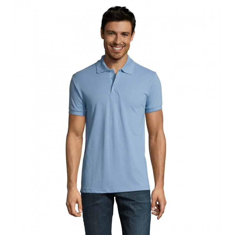 Sol's - Polo homme polycoton PRIME MEN - Ciel