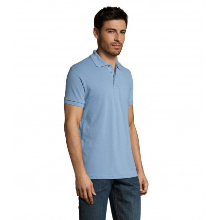 Sol's - Polo homme polycoton PRIME MEN - Ciel