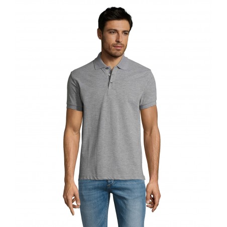 Sol's - Polo homme polycoton PRIME MEN - Gris Chiné