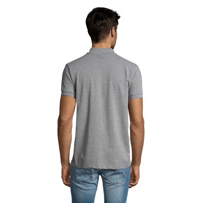 Sol's - Polo homme polycoton PRIME MEN - Gris Chiné