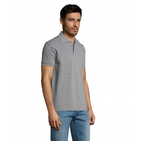 Sol's - Polo homme polycoton PRIME MEN - Gris Chiné