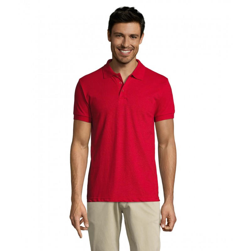 Sol's - Polo homme polycoton PRIME MEN - Rouge