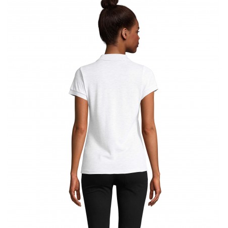 Sol's - Polo femme polycoton PRIME WOMEN - Blanc Chiné