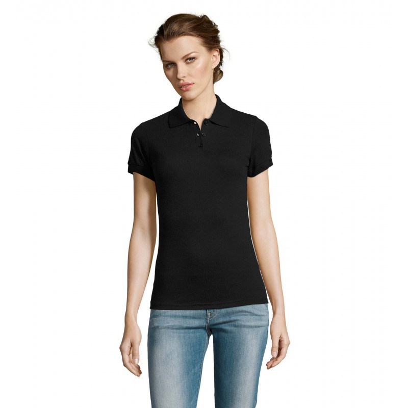 Sol's - Polo femme polycoton PRIME WOMEN - Noir