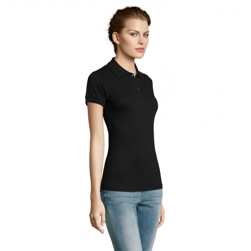 Sol's - Polo femme polycoton PRIME WOMEN - Noir
