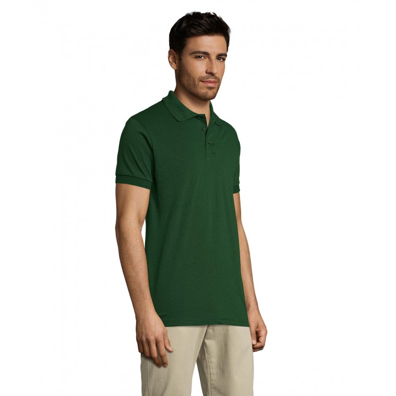 Sol's - Polo homme polycoton PRIME MEN - Vert Bouteille